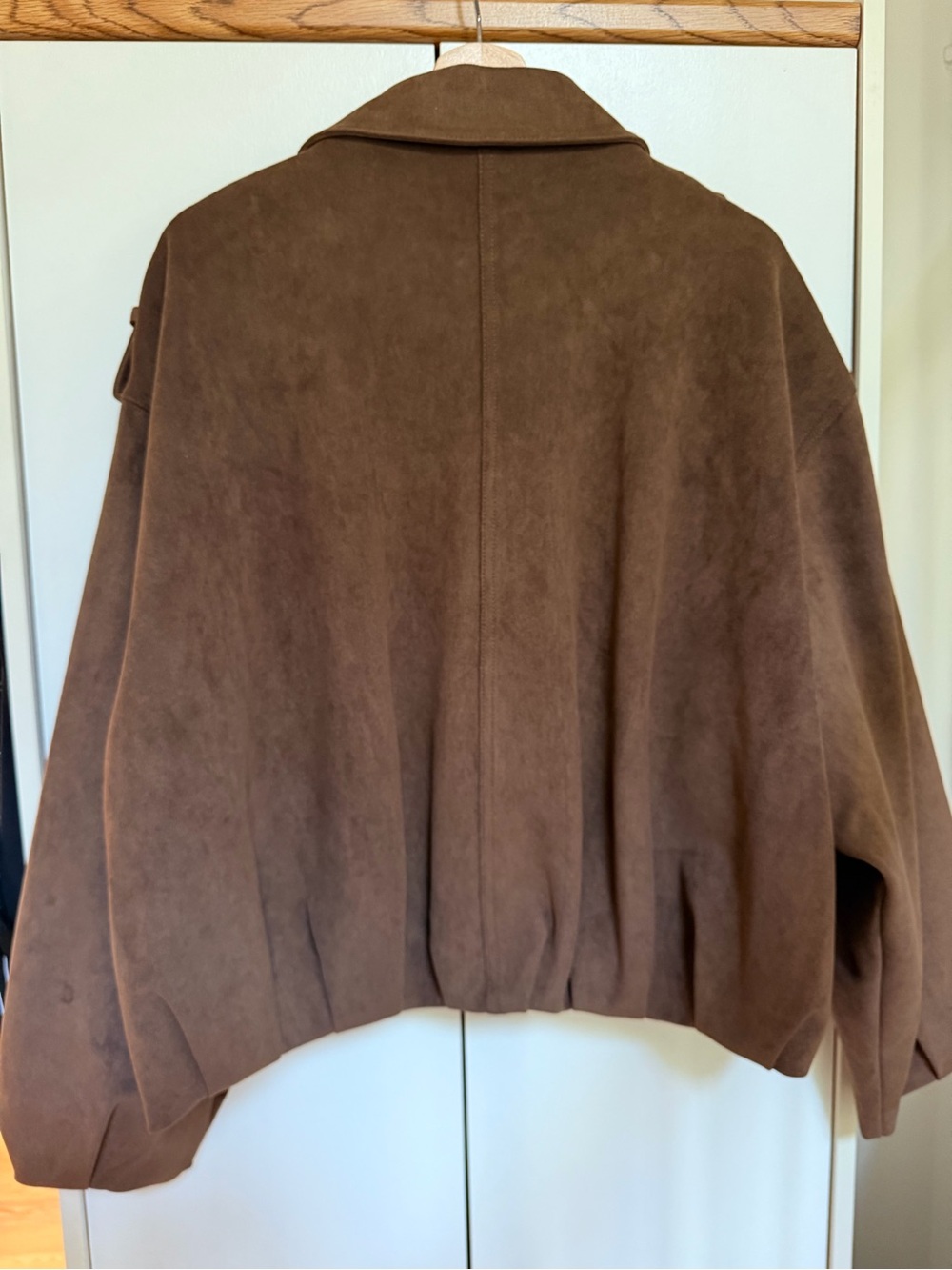 Zara oversized faux suede biker jacket 6318/036 - Picture 4 of 4